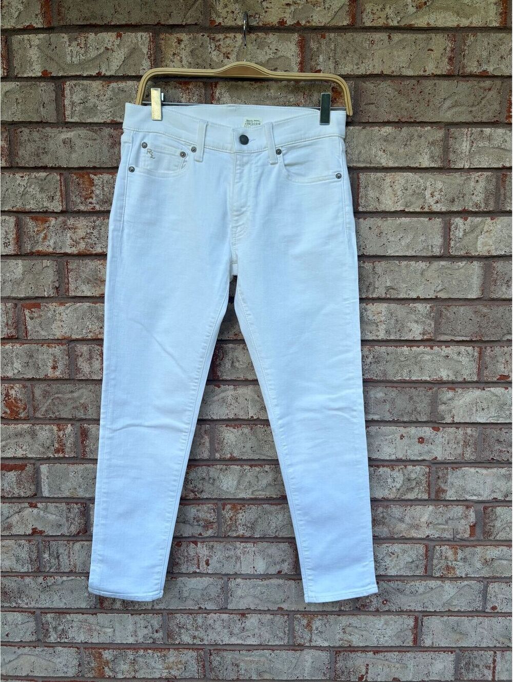 Polo Ralph Lauren THE TOMPKINS SKINNY HIGH RISE ANKLE WHITE STRETCH SIZE 28